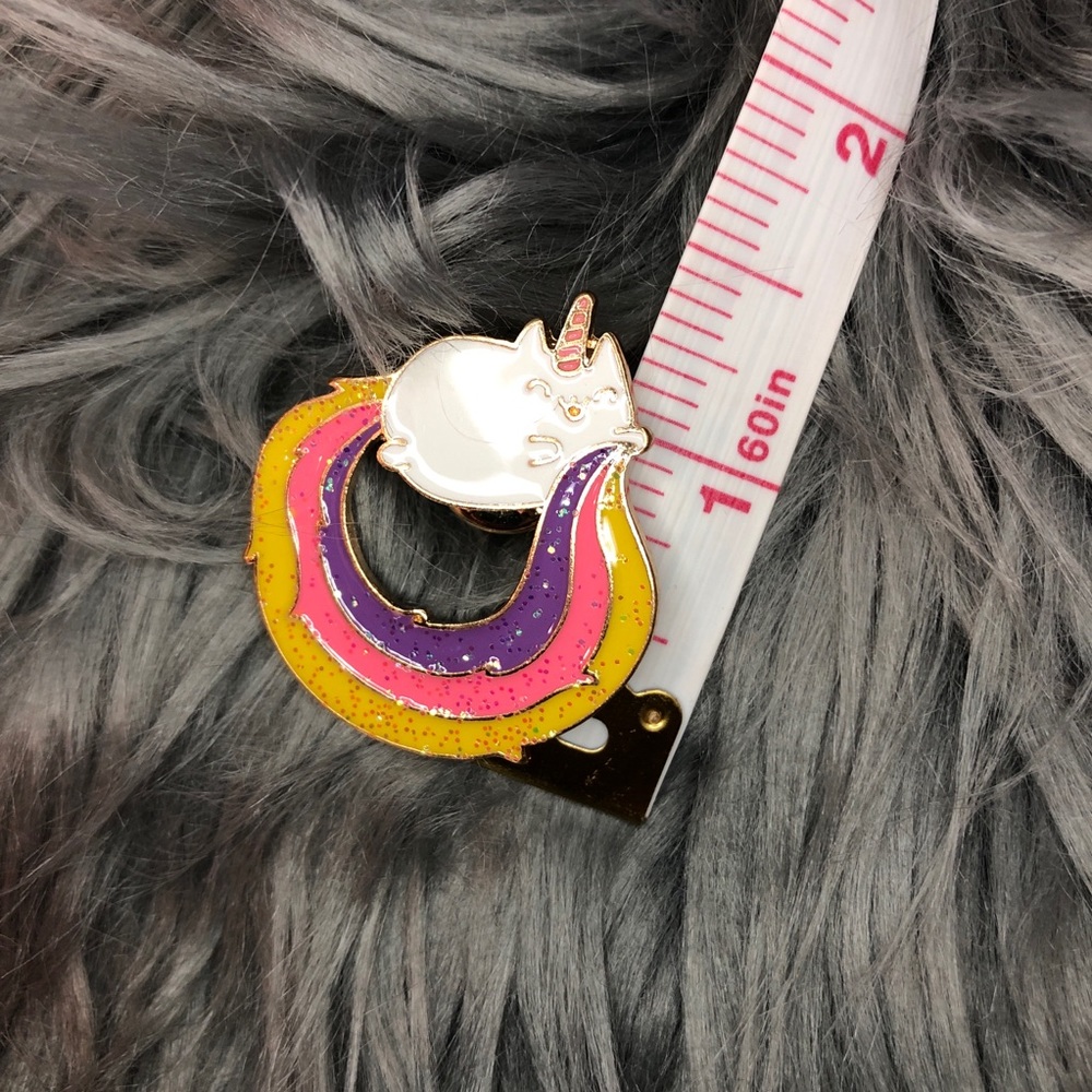 New! Unicorn PUSHEEN Enamel Pin - Picture 2 of 5